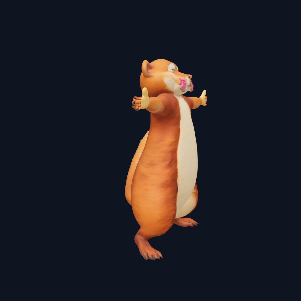Cheerful Squirrel Character model pack